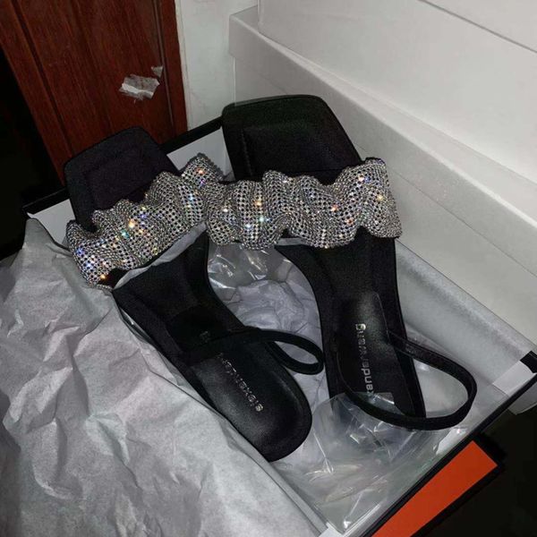 sandals dawang flash diamond sandals women's summer thin heeled high heels, Black
sandals dawang flash diamond sandals women's summer thin heeled high heels, Black