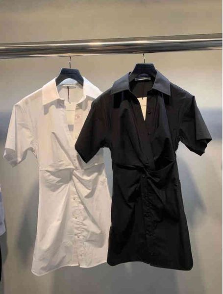 women's knits tees dang shirt dress women's ss summer kink design medium length skirt ins fashion, White
women's knits tees dang shirt dress women's ss summer kink design medium length skirt ins fashion, White