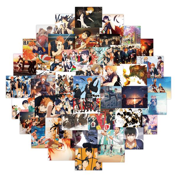 50pcs japan anime cartoon tv haikyuu cute stickers pack for lapbicycle guitar skateboard decor waterproof decals
50pcs japan anime cartoon tv haikyuu cute stickers pack for lapbicycle guitar skateboard decor waterproof decals