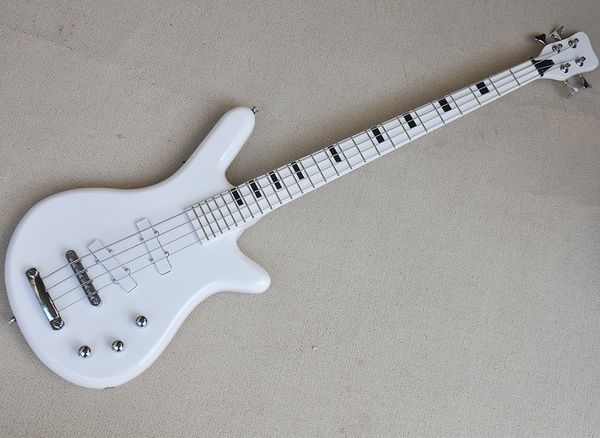 4 strings white electric bass guitar with 26 frets can be customized
4 strings white electric bass guitar with 26 frets can be customized