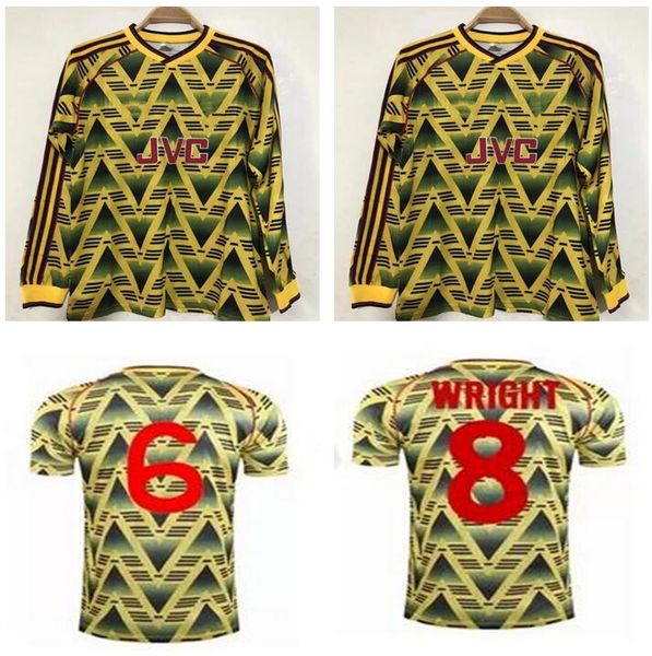 long sleeve ian wright tony adams retro soccer jerseys 91 92 93 anelka bergkamp merson smith home away classic vintage 1991 1992 1993, Black;yellow
long sleeve ian wright tony adams retro soccer jerseys 91 92 93 anelka bergkamp merson smith home away classic vintage 1991 1992 1993, Black;yellow