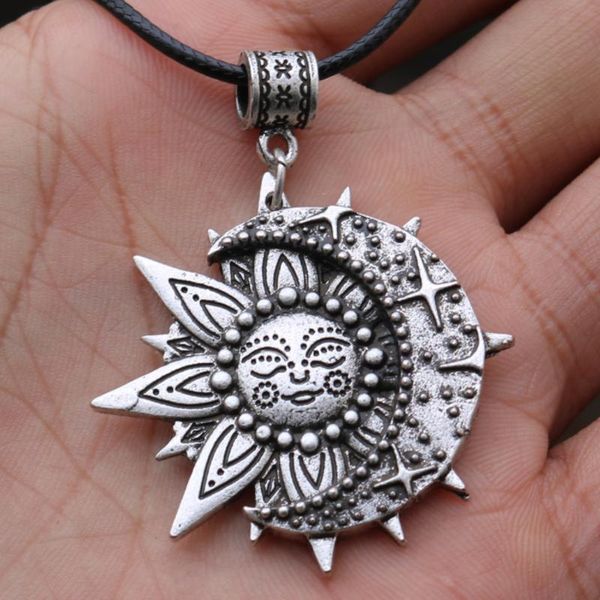 pendant necklaces creative design cartoon style sun moon necklace men's vintage punk amulet jewelrypendant, Silver
pendant necklaces creative design cartoon style sun moon necklace men's vintage punk amulet jewelrypendant, Silver