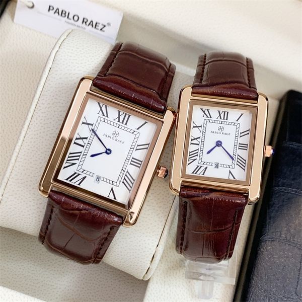 pablo raez luxury leather lover watch fashion dress lady man wristwatch square women montre male gift casual couple clock, Slivery;brown
pablo raez luxury leather lover watch fashion dress lady man wristwatch square women montre male gift casual couple clock, Slivery;brown