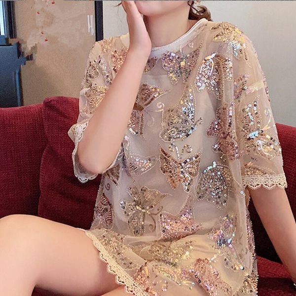 europe style sequin butterfly mesh splicing dress women fashion short sleeve o collar dresses female casual mini dress w216, Black;gray
europe style sequin butterfly mesh splicing dress women fashion short sleeve o collar dresses female casual mini dress w216, Black;gray