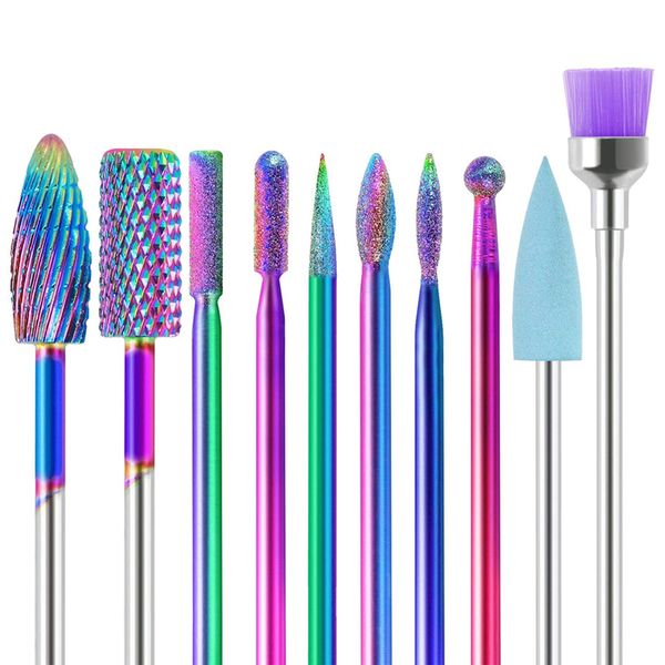 10 in 1 nail drill bits sets electric nail drill kit 332" tungsten carbide nail files manicure pedicure set home salon use 220518, Silver
10 in 1 nail drill bits sets electric nail drill kit 332" tungsten carbide nail files manicure pedicure set home salon use 220518, Silver