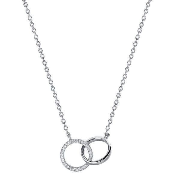 ladies sterling silver necklace double linked diamond pendant simple accessories premium gift
ladies sterling silver necklace double linked diamond pendant simple accessories premium gift