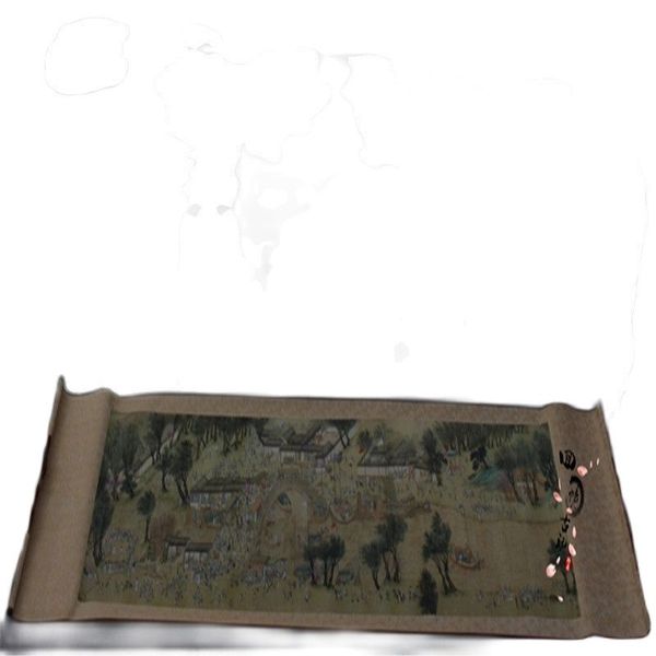 chinese old scroll painting and calligraphic landscape painting qingming shanghetu, Silver
chinese old scroll painting and calligraphic landscape painting qingming shanghetu, Silver