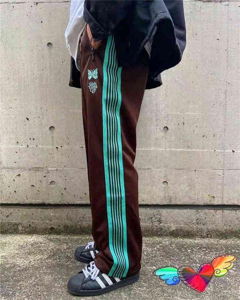 2022 embroidery girls not crying pants needle jogging pants men women blue singles stripe butterfly awge needle pants t220721, Black
2022 embroidery girls not crying pants needle jogging pants men women blue singles stripe butterfly awge needle pants t220721, Black