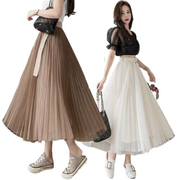 belt yarn skirt female half-length spring and summer high waist was slim mid-length a-line pleated mesh drape skirts z2ka#, Black
belt yarn skirt female half-length spring and summer high waist was slim mid-length a-line pleated mesh drape skirts z2ka#, Black