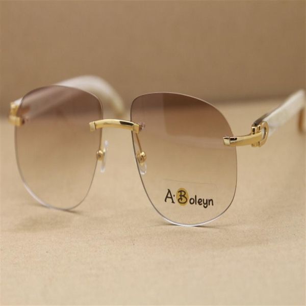rimless oversized sunglasses t8100928 genuine natural buffalo horn white brand designer glasses glasses for reading and comput270g, White;black
rimless oversized sunglasses t8100928 genuine natural buffalo horn white brand designer glasses glasses for reading and comput270g, White;black