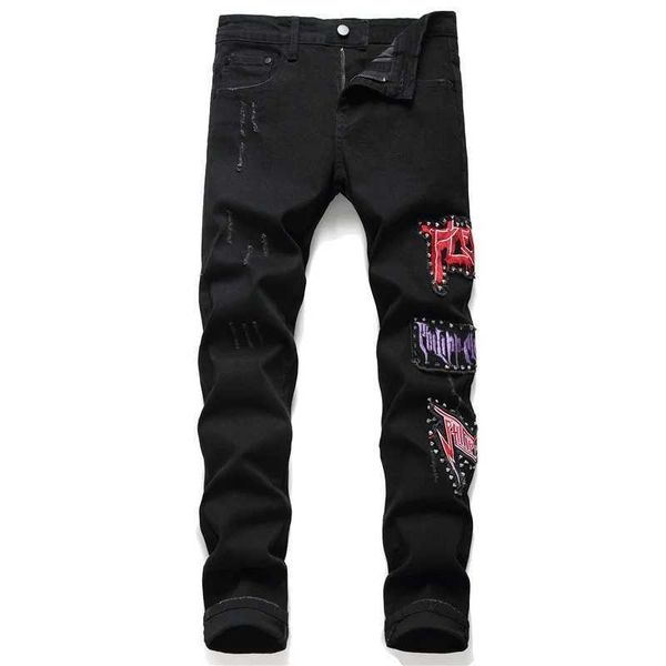 2022 men's pants streetwear jeans black slim denim trousers ripped male casual designer comfortable advanced biker high quality, Blue
2022 men's pants streetwear jeans black slim denim trousers ripped male casual designer comfortable advanced biker high quality, Blue