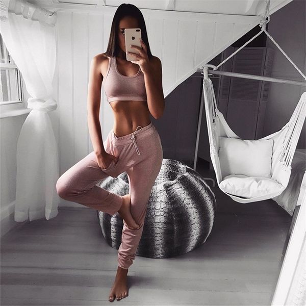 kgfigu women two piece set and pants 2019 summer 2 piece set women tracksuit matching sets pink womens clothing t200116, White
kgfigu women two piece set and pants 2019 summer 2 piece set women tracksuit matching sets pink womens clothing t200116, White