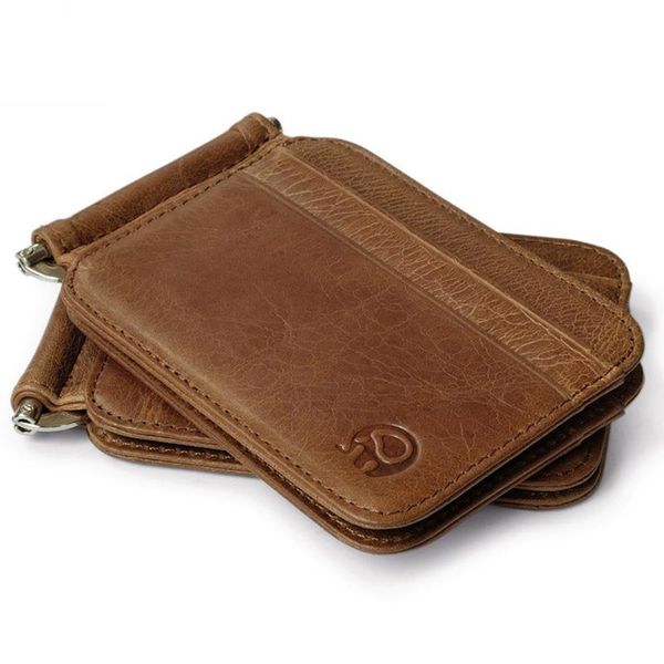 money clips vintage oil wax leather men multi-function card set fashion thin mini clip wallet female carteira masculinamoney, Black
money clips vintage oil wax leather men multi-function card set fashion thin mini clip wallet female carteira masculinamoney, Black