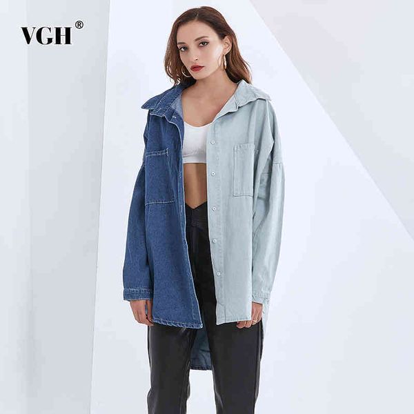 denim shirts for women long sleeve asymmetrical loose patchwork casual blouses female spring fashion clothes 210507, White
denim shirts for women long sleeve asymmetrical loose patchwork casual blouses female spring fashion clothes 210507, White