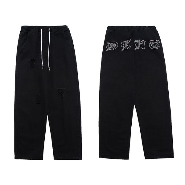 letter embroidery black mens jeans pants high street loose casual denim trousers, Black;brown
letter embroidery black mens jeans pants high street loose casual denim trousers, Black;brown