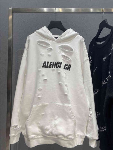 men's hoodies sweatshirts correct version paris b home pull glue burst letter art hole men's and women's loose hooded pullove, Black
men's hoodies sweatshirts correct version paris b home pull glue burst letter art hole men's and women's loose hooded pullove, Black