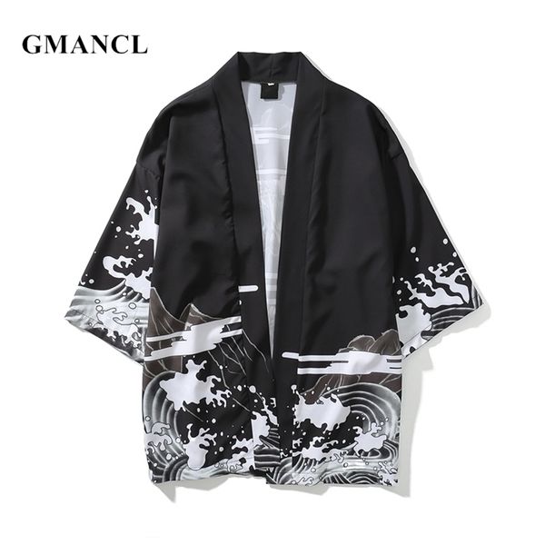 gmancl new men streetwear dragon printed japanese style cardigan kimono jackets autumn fashion hip hop male casual outerwear t200319, Black;brown
gmancl new men streetwear dragon printed japanese style cardigan kimono jackets autumn fashion hip hop male casual outerwear t200319, Black;brown