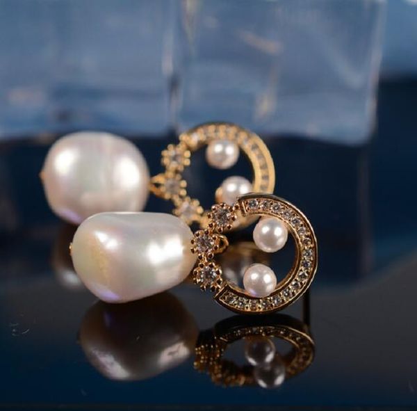14k gold plated crystal baroque bead ear studs dangle & chandelier natural freshwater pearl earrings white lady/girl fashion jewelry, Golden;silver
14k gold plated crystal baroque bead ear studs dangle & chandelier natural freshwater pearl earrings white lady/girl fashion jewelry, Golden;silver