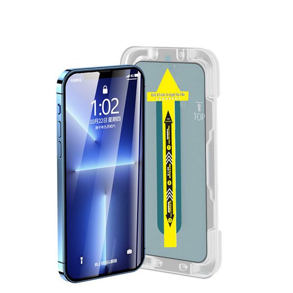 lazy operation one button install tempered glass phone screen protector for iphone 12 13 pro max 11 xs xr green light eye protection full sc lazy operation one button install tempered glass phone screen protector for iphone 12 13 pro max 11 xs xr green light eye protection full sc