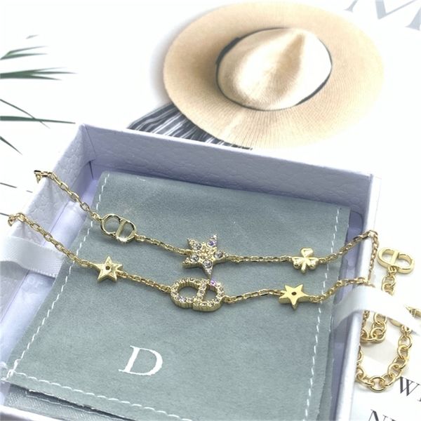 2022 36% off designer new alphabet star full diamond two-piece bracelet women's net red same niche design hand jewelry, Golden
2022 36% off designer new alphabet star full diamond two-piece bracelet women's net red same niche design hand jewelry, Golden