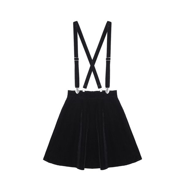 womens skirt harajuku velvet punk love clip strap skirt for female ladies mini skirts black y200326
womens skirt harajuku velvet punk love clip strap skirt for female ladies mini skirts black y200326