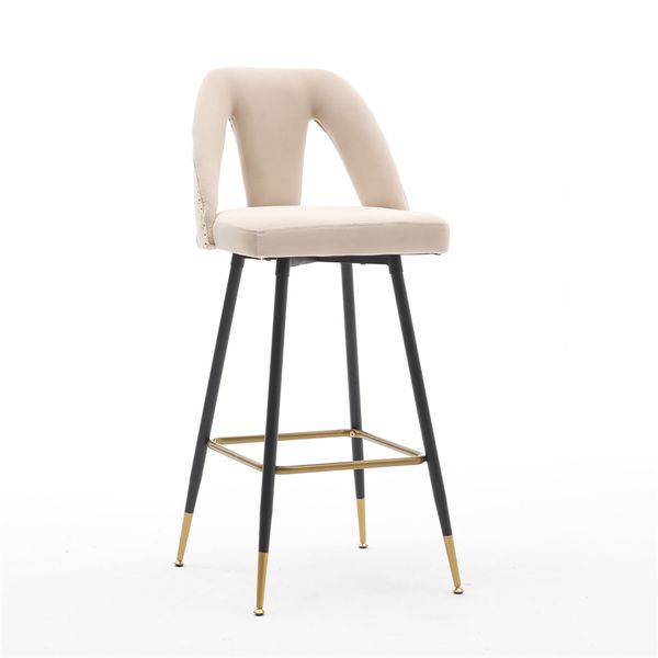 dining room contemporary velvet upholstered connor 28" bar stool & counter stools with nailheads and gold tipped black metal legs
dining room contemporary velvet upholstered connor 28" bar stool & counter stools with nailheads and gold tipped black metal legs