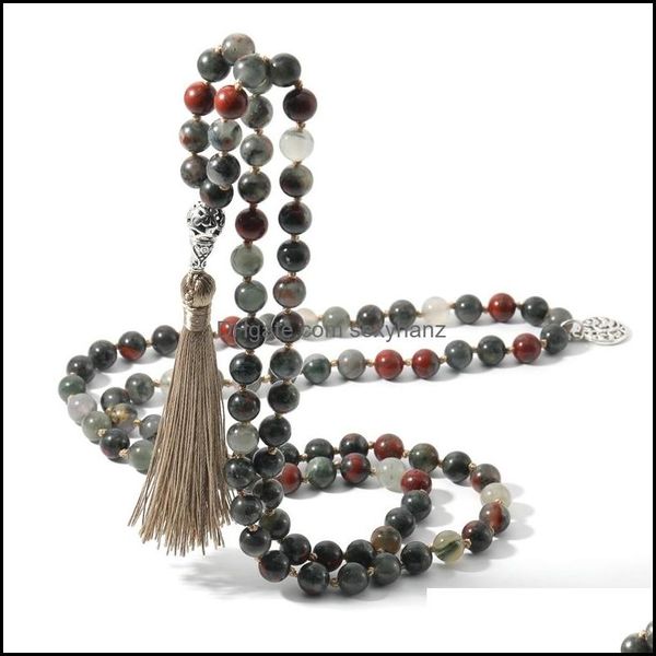 beaded necklaces pendants jewelry natural bloodstone 108 mala knotted necklace semi meditation yoga japamala with tree of life pendant 211, Silver
beaded necklaces pendants jewelry natural bloodstone 108 mala knotted necklace semi meditation yoga japamala with tree of life pendant 211, Silver