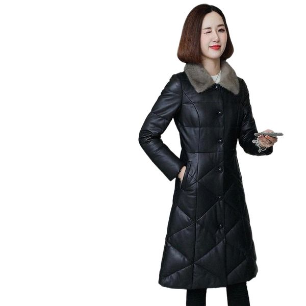 women's down & parkas jacket women 2021 mid-length autumn and winter leather plus velvet thick waterproof fur collar long-sleeved large, Black
women's down & parkas jacket women 2021 mid-length autumn and winter leather plus velvet thick waterproof fur collar long-sleeved large, Black