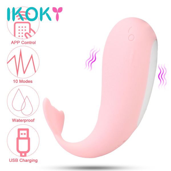 ikoky 10 modes whale shape vibrating egg bluetooth app control g spot massage vibrators vaginal stimulator toys for women
ikoky 10 modes whale shape vibrating egg bluetooth app control g spot massage vibrators vaginal stimulator toys for women
