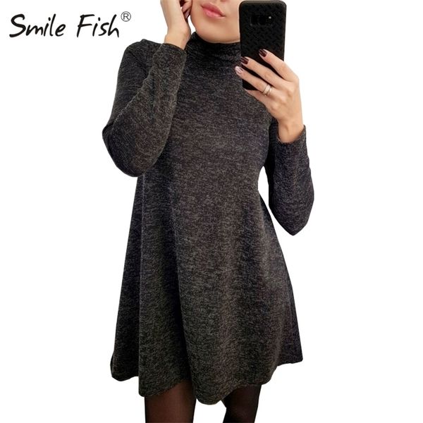 new fashion autumn winter dress turtleneck long sleeve loose casual dress new solid dress women aline robe plus size gv160 201008, White;black
new fashion autumn winter dress turtleneck long sleeve loose casual dress new solid dress women aline robe plus size gv160 201008, White;black