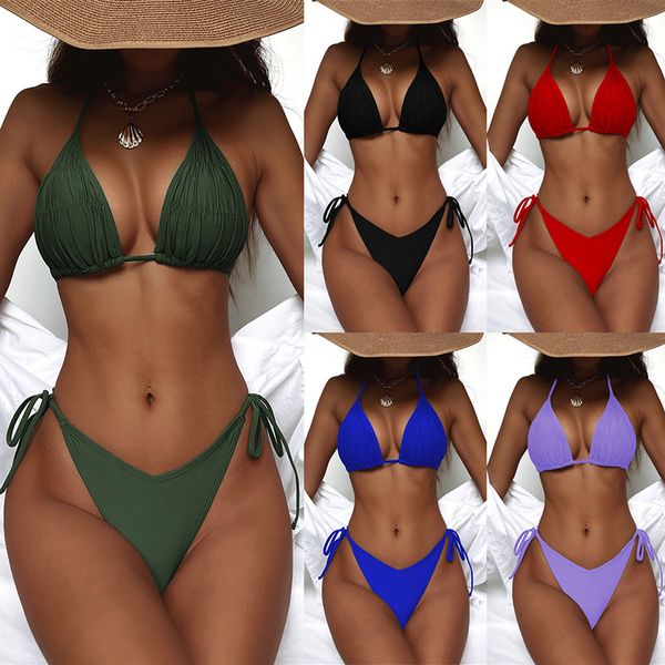crumpled wrinkle two-piece suits bikini set low waist strappy thong swimsuit women swimwear brazilian bathing suit female, White;black
crumpled wrinkle two-piece suits bikini set low waist strappy thong swimsuit women swimwear brazilian bathing suit female, White;black