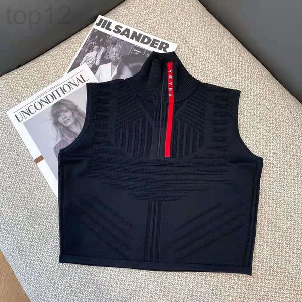 women's t-shirt designer chaopai 22 early spring new fashion sleeveless stand collar zipper knit backing women's design feeling te, White
women's t-shirt designer chaopai 22 early spring new fashion sleeveless stand collar zipper knit backing women's design feeling te, White