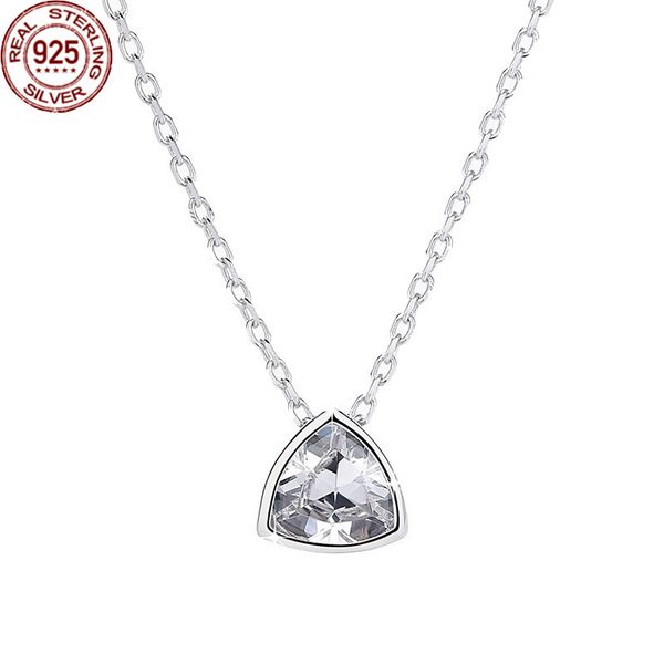 new s925 sterling silver geometric necklace women's korean version simple triangle zircon clavicle chain female's fine jewelry
new s925 sterling silver geometric necklace women's korean version simple triangle zircon clavicle chain female's fine jewelry