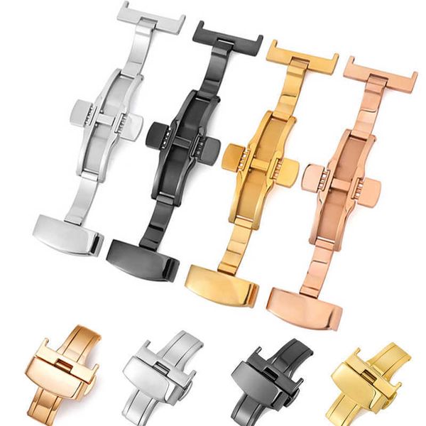 16mm 18mm 20mm watch buckle butterfly clasp strap buckle four pin 316l steel silver gold black metal watch clasp accessories, Slivery;black
16mm 18mm 20mm watch buckle butterfly clasp strap buckle four pin 316l steel silver gold black metal watch clasp accessories, Slivery;black