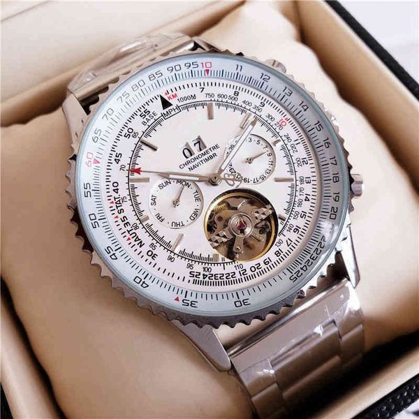 luxury watches for men mechanics wristwatch large flywheel 5-pin mechanical bainian brand steel belt watch breitlins designer watch, Slivery;brown
luxury watches for men mechanics wristwatch large flywheel 5-pin mechanical bainian brand steel belt watch breitlins designer watch, Slivery;brown