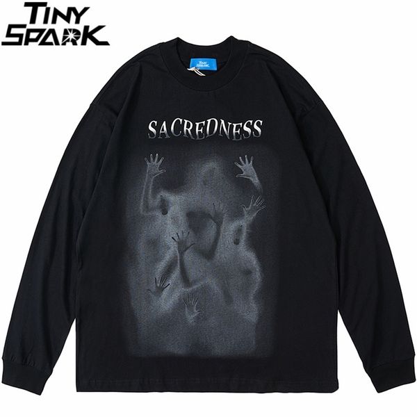 men hip hop tshirt streetwear ghost letter print tshirt harajuku cotton casual t shirt autumn long sleeve tees black 220608, White;black
men hip hop tshirt streetwear ghost letter print tshirt harajuku cotton casual t shirt autumn long sleeve tees black 220608, White;black