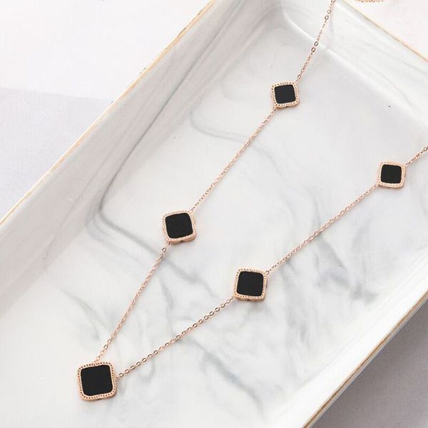designer jewelry necklace 18k rose gold pendant necklaces does not fade choker fashion ladies valentine's day gift with box diamond nec, Silver
designer jewelry necklace 18k rose gold pendant necklaces does not fade choker fashion ladies valentine's day gift with box diamond nec, Silver