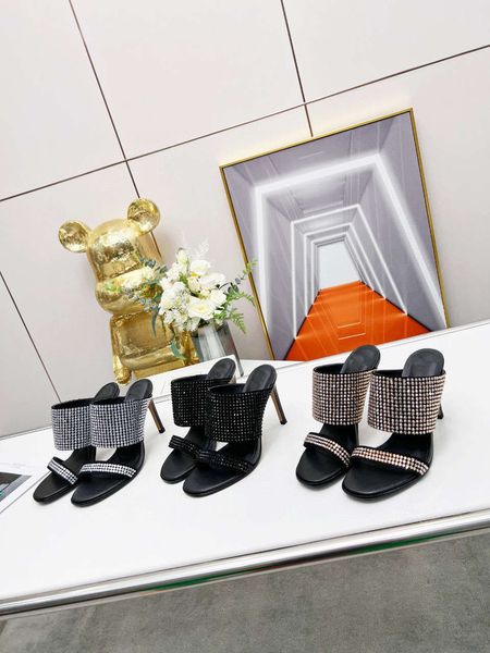 2022 new sandals catwalk high-heeled slippers women's luxury full rhinestone stiletto open-toe one word sandals women, Black
2022 new sandals catwalk high-heeled slippers women's luxury full rhinestone stiletto open-toe one word sandals women, Black