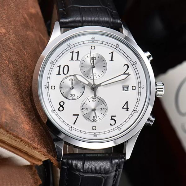men luxury watch mens watches quarz chronograph movement rubber sports montre de luxe master watches leather steel wristwatch, Slivery;brown
men luxury watch mens watches quarz chronograph movement rubber sports montre de luxe master watches leather steel wristwatch, Slivery;brown