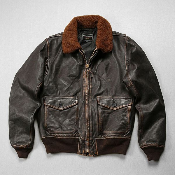 distressed handmade stone suede leather jacket bomber jacket men's wool fur collar man qualied outerwear coats luxury brown overcoat, Black
distressed handmade stone suede leather jacket bomber jacket men's wool fur collar man qualied outerwear coats luxury brown overcoat, Black