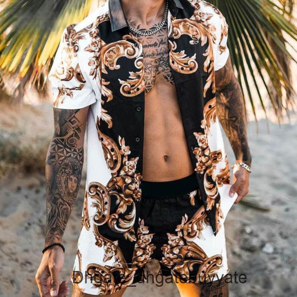 casual fashion men's shirts luxury men tracksuits hawaiian sets printing short sleeve button shirt summer beach shorts tees streetwear, White;black
casual fashion men's shirts luxury men tracksuits hawaiian sets printing short sleeve button shirt summer beach shorts tees streetwear, White;black