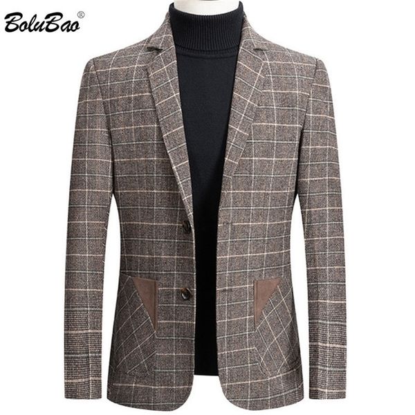 bolubao brand men blazer personality wild men's suit jacket fashion plaid print slim fit warm blazer coat male 201124, White;black
bolubao brand men blazer personality wild men's suit jacket fashion plaid print slim fit warm blazer coat male 201124, White;black