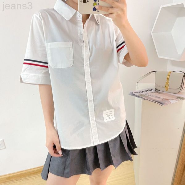 women's polos designer tb tom four bar 22ss new stripe contrast double sleeve splicing white shirt college style short women 4wmx
women's polos designer tb tom four bar 22ss new stripe contrast double sleeve splicing white shirt college style short women 4wmx