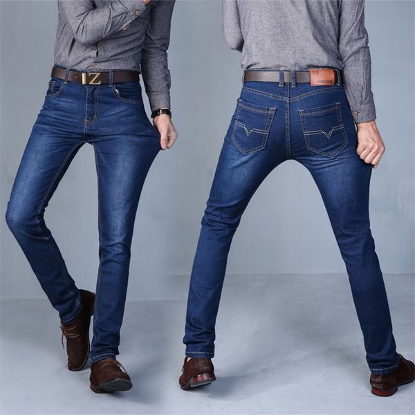 black fashion mens jeans streetwear male straight jeans trend casual pants men clothing classic style elasticity denim trousers 220620, Blue
black fashion mens jeans streetwear male straight jeans trend casual pants men clothing classic style elasticity denim trousers 220620, Blue