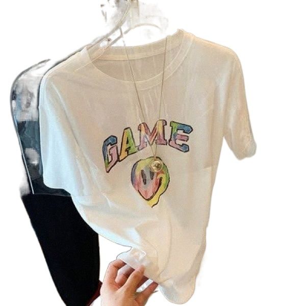 europe and the united states tide smiling face printed white short sleeve t-shirt women's summer 2022 new small loose chic hong kong fl
europe and the united states tide smiling face printed white short sleeve t-shirt women's summer 2022 new small loose chic hong kong fl