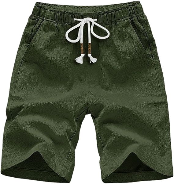 men's casual cotton linen shorts classic fit beach shorts with pockets c827#, White;black
men's casual cotton linen shorts classic fit beach shorts with pockets c827#, White;black