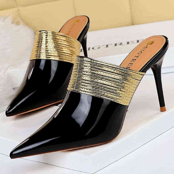 bigtree shoes fashion woman pumps patent leather high heels metal decoration designer stiletto women 220531, Black
bigtree shoes fashion woman pumps patent leather high heels metal decoration designer stiletto women 220531, Black
