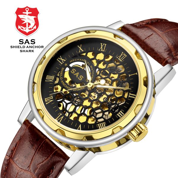 men watch masculino relogio fashion honeycomb hollow dial sas shark skeleton mechanical watches mens luxury brand leather watch, Slivery;brown
men watch masculino relogio fashion honeycomb hollow dial sas shark skeleton mechanical watches mens luxury brand leather watch, Slivery;brown