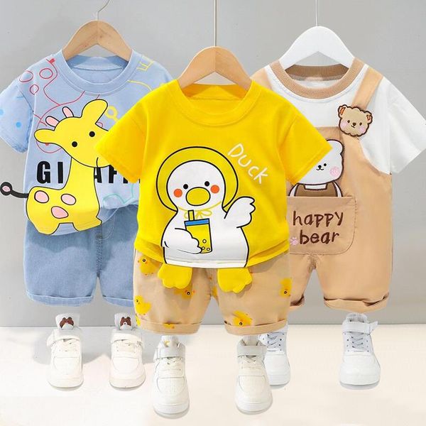 cartoon infant suits baby clothing set for boys girls cute summer casual clothes striped shorts kids, White
cartoon infant suits baby clothing set for boys girls cute summer casual clothes striped shorts kids, White