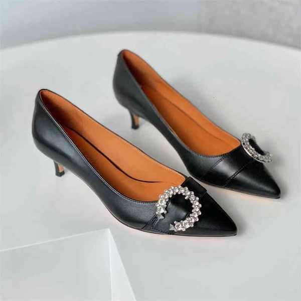 sandals pointed cat heel shoes women's leather white small s spring french medium high s, Black
sandals pointed cat heel shoes women's leather white small s spring french medium high s, Black
